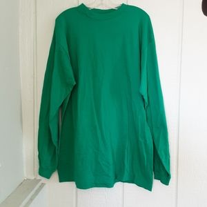 Trend Basics 🌞0108 Vintage Unisex Long Sleeve T-shirts NWT Plus Sz LT Green